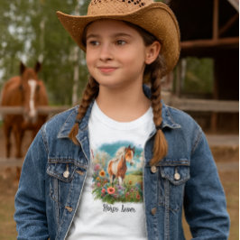 Horse Lover Pinto Foal Girls T Shirt