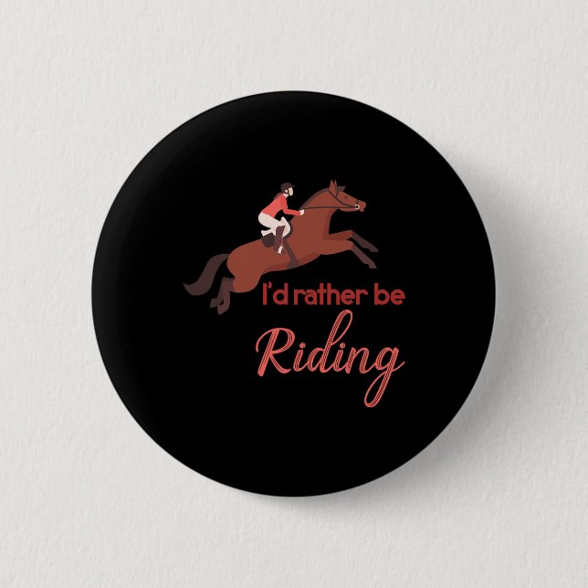 Horse Lover  Rider Gift Horse Knapp (Framsida)