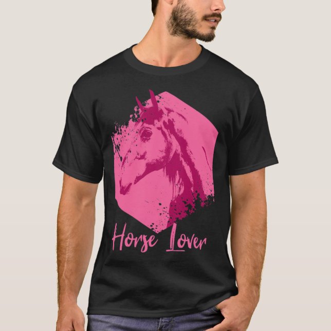 Horse Lover rodeo roligt T Shirt (Framsida)