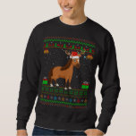 Horse Lover Santa Hat Matching Ugly Horse Christma Lång Ärmad Tröja<br><div class="desc">Horse Lover Santa Hat Matching Ugly Horse Jul</div>