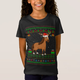 Horse Lover Santa Hat Matching Ugly Horse Christma T Shirt