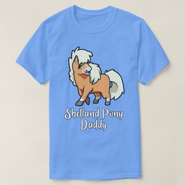 Horse Lover Shetland Pony Pappa T Shirt (Design framsida)