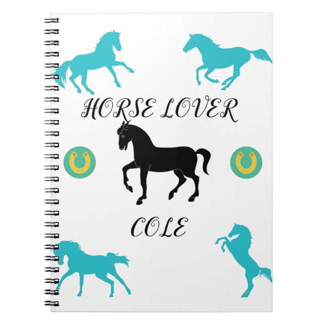 Horse Lover Spiral bärbar dator. Anteckningsbok (Framsidan)
