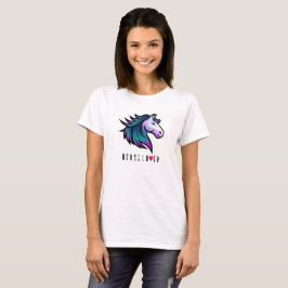 Horse Lover T-Shirt - Indigo Mane with Heart Touch