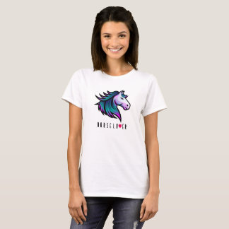 Horse Lover T-Shirt - Indigo Mane with Heart Touch
