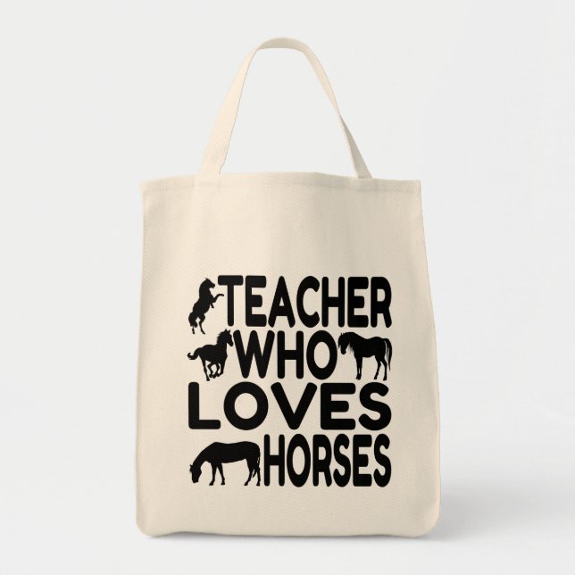 Horse Lover Teacher Tygkasse (Framsidan)