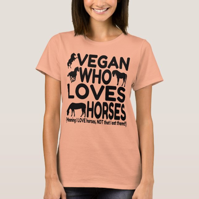 Horse Lover Vegan Funny Tröja (Framsida)