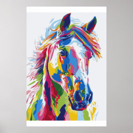 Horse Lover Watercolor Art Poster