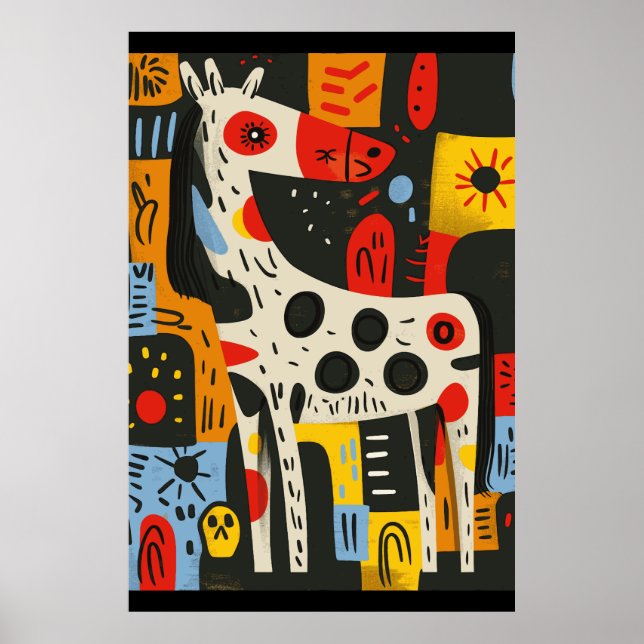 Horse Lover Watercolor Art Poster (Framsidan)