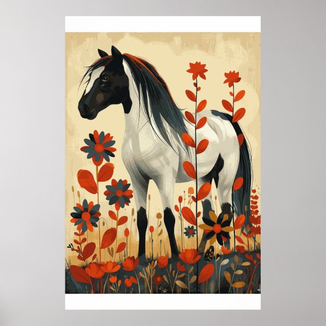 Horse Lover Watercolor Art Poster (Framsidan)