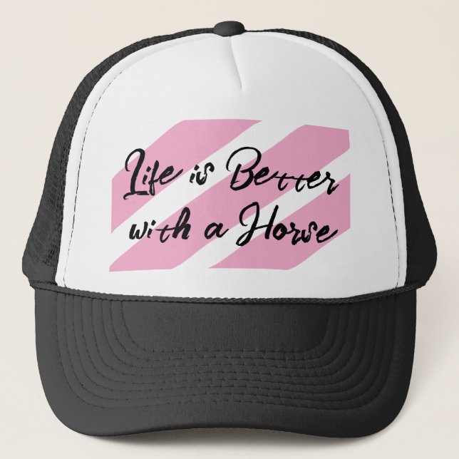 Horse Lover White rosa Keps (Framsida)
