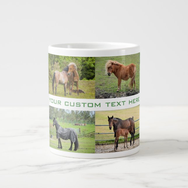 Horse Lovers anpassningsbar jumbo mugg (Framsidan)