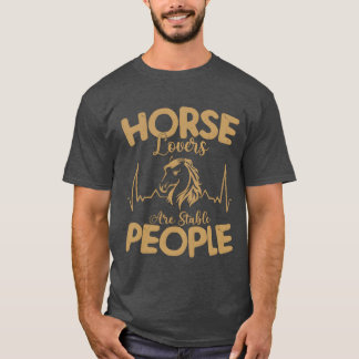Horse Lovers är stabila människor som rider Girl H T Shirt