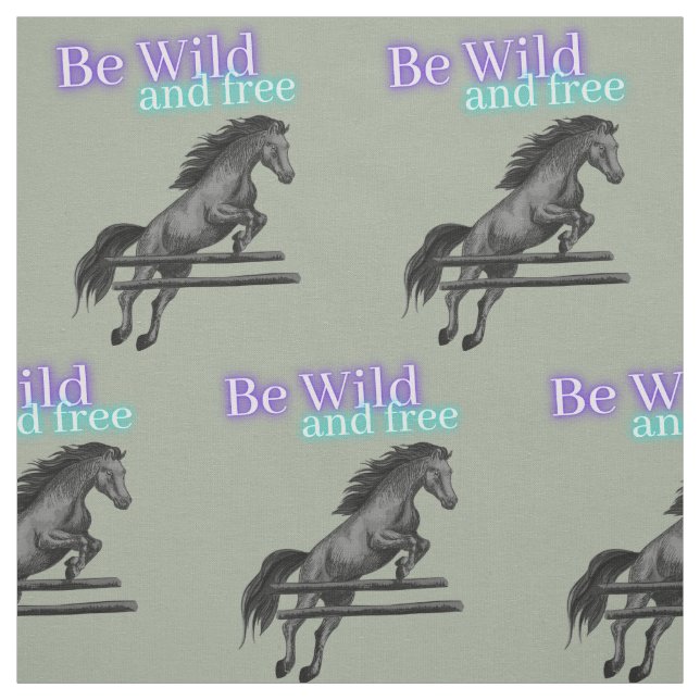 Horse Lovers Bli vild och fri! Tyg (Provkarta)