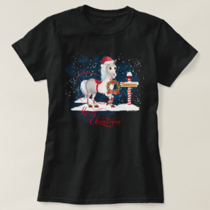 Horse Lovers jul North Pole T Shirt