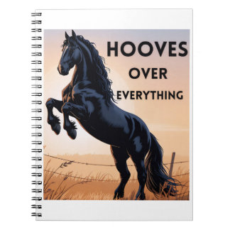 Horse Lovers Notebook - Hooves Over Everything Anteckningsbok