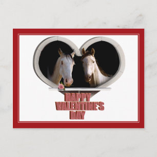 Horse Lovers Valentine Helg Vykort