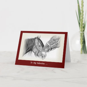 Horse Lovers: Valentine, Horse Around, Pencil Helgkort
