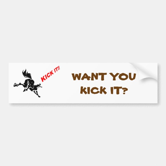 horse loves? to KICK IT! Bildekal (Framsidan)