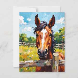 Horse Magnet Vykort