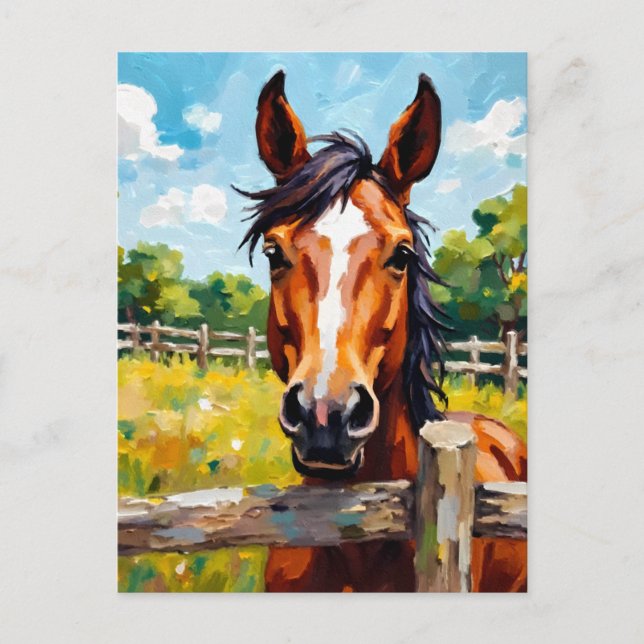 Horse Magnet Vykort (Framsida)