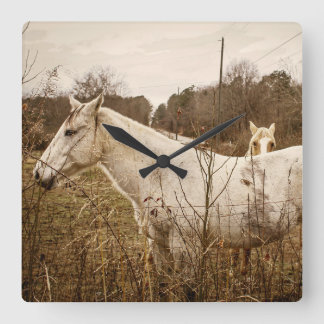 HORSE MAMA Wall Clock Fyrkantig Klocka