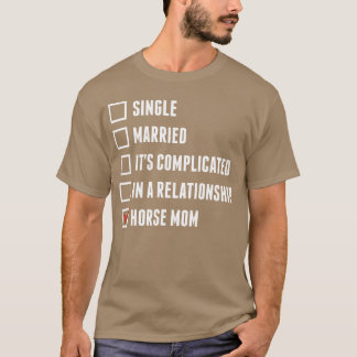 Horse Mamma Check Mark-familjen T Shirt