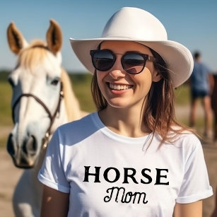 Horse Mamma   Enkelt cute Retro-skript Equestrian T Shirt
