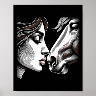 Horse Mamma Equestrian Horseck Riding Cowgirl for Poster