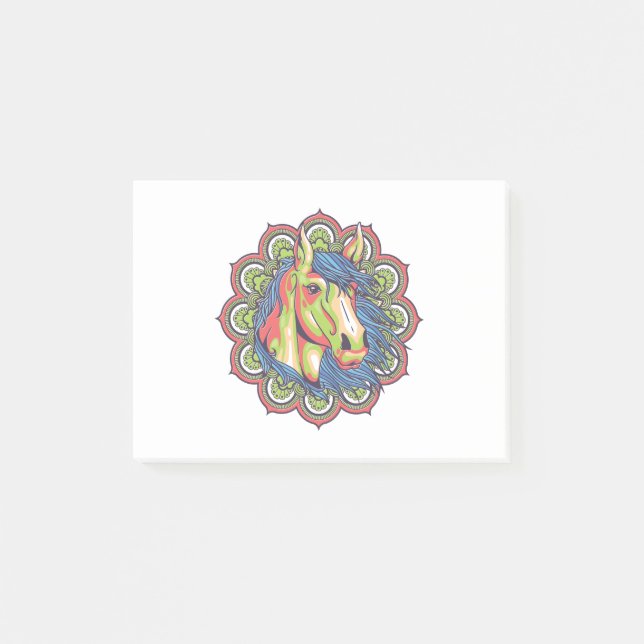 Horse Mandala Post-it Block (Framsida)
