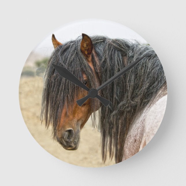 Horse Mane Rund Klocka (Framsida)