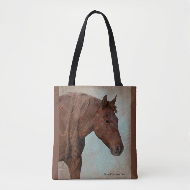 Horse Medicine Tote Bag Tygkasse (Framsida)