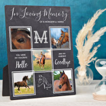 Horse Memorial Personlig 5 Bild Pet Loss