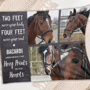Horse Memorials Equine Keepsak Photo Collage Fleecefilt