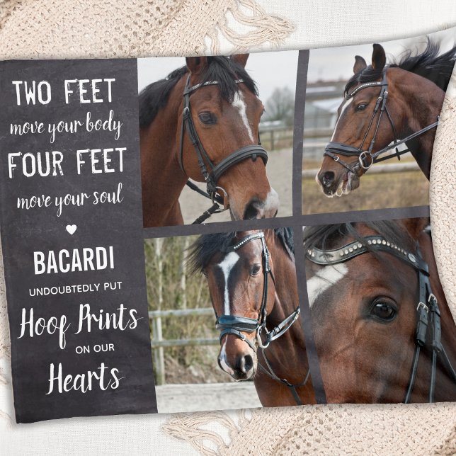 Horse Memorials Equine Keepsak Photo Collage Fleecefilt (Skapare uppladdad)