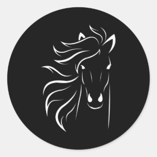 Horse Motif - Horse Runt Klistermärke