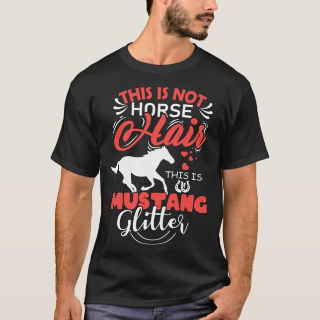 Horse  Mustang  Rider T Shirt (Framsida)