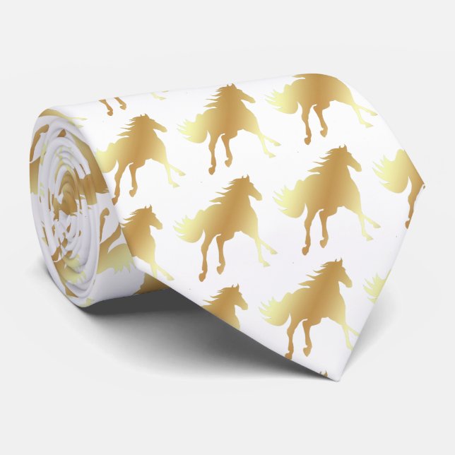 Horse Mustang Team Mascot Football Necktie Slips (Rullad)