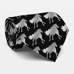 Horse Mustang Team Mascot Football Necktie Slips