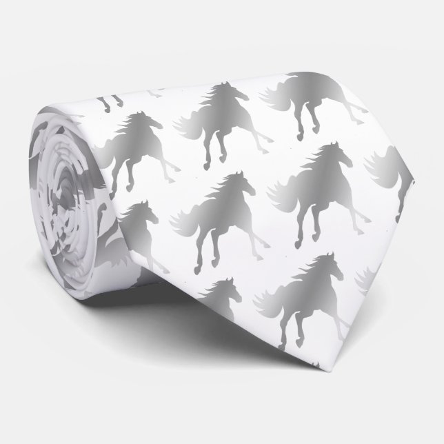 Horse Mustang Team Mascot Football Necktie Slips (Rullad)