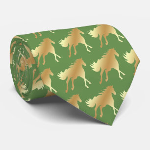 Horse Mustang Team Mascot Football Necktie Slips