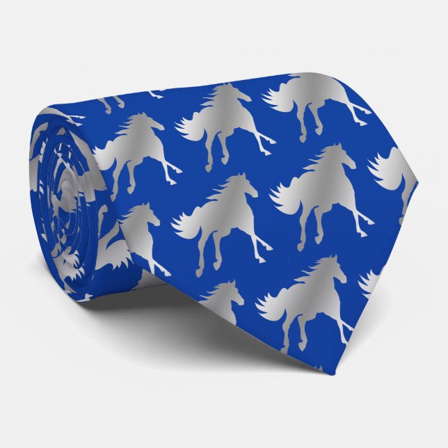 Horse Mustang Team Mascot Football Necktie Slips (Rullad)