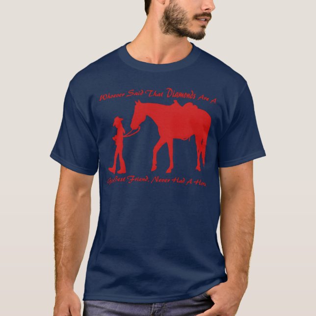 Horse N Diamond-vänner T Shirt (Framsida)