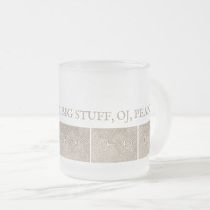 HORSE NAMN Equestrian Bits Barn Farmhouse Tan Frostad Glasmugg