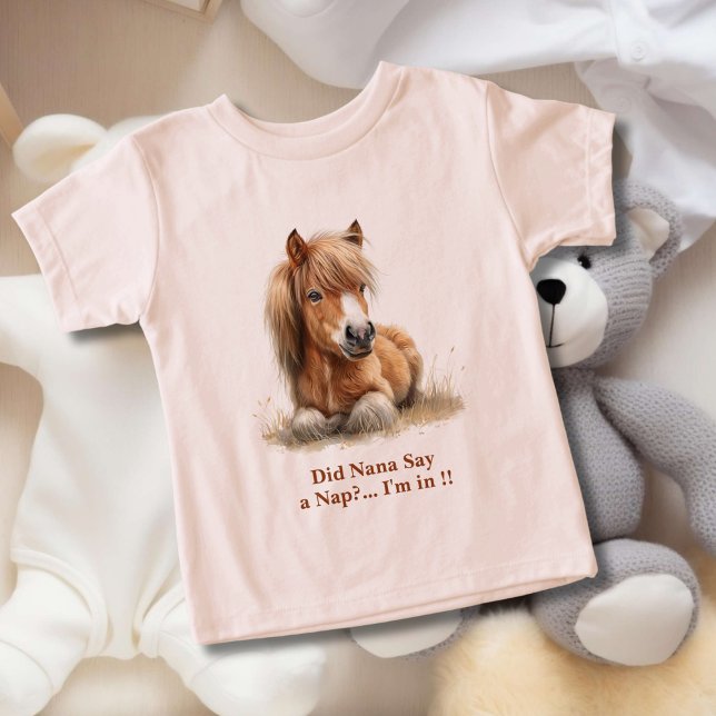 Horse Nana Grandma Personalize Grandparent Namn T Shirt (Skapare uppladdad)