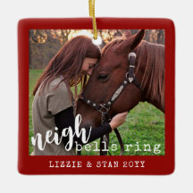 Horse Neigh Klockor Ring Personlig Photo