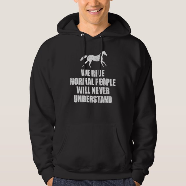 Horse Normal People Hoodie (Framsida)