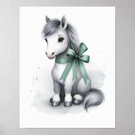 Horse Nursery Wall Art Poster