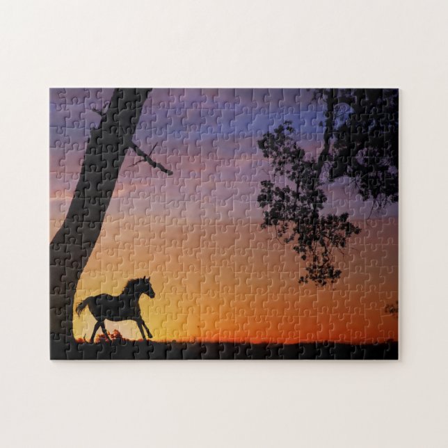 Horse Oak Träd och Southwest Sunset Pussel (Horisontell)