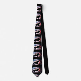 Horse och American Flagga Patriotic Slips